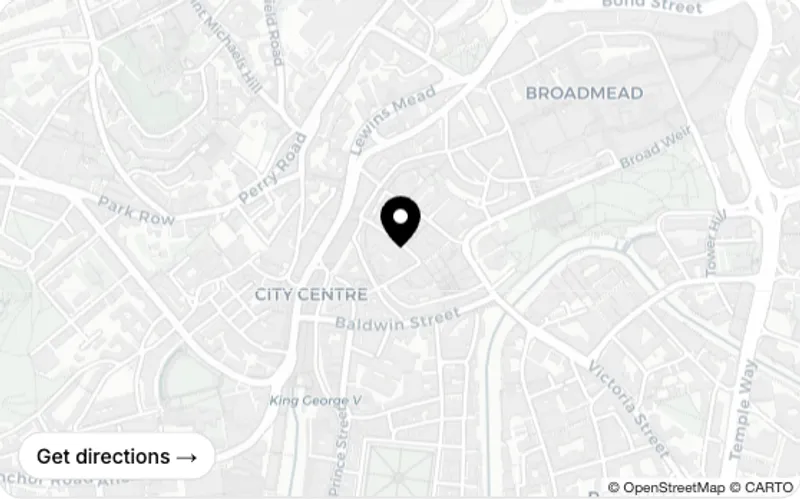 Map of 4 Gardner Street, Brighton BN1 1UP